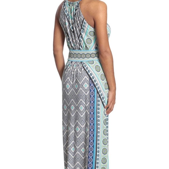 London Fog Geometric Print Maxi Dress size 6 Petite - Picture 4 of 6